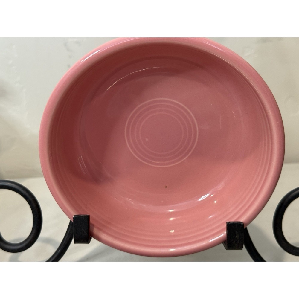 VTG Lot Of 2 Fiestaware Rose Pink 5" Bowls Homer Laughlin Fiesta USA Ceramic - Picture 4 of 8